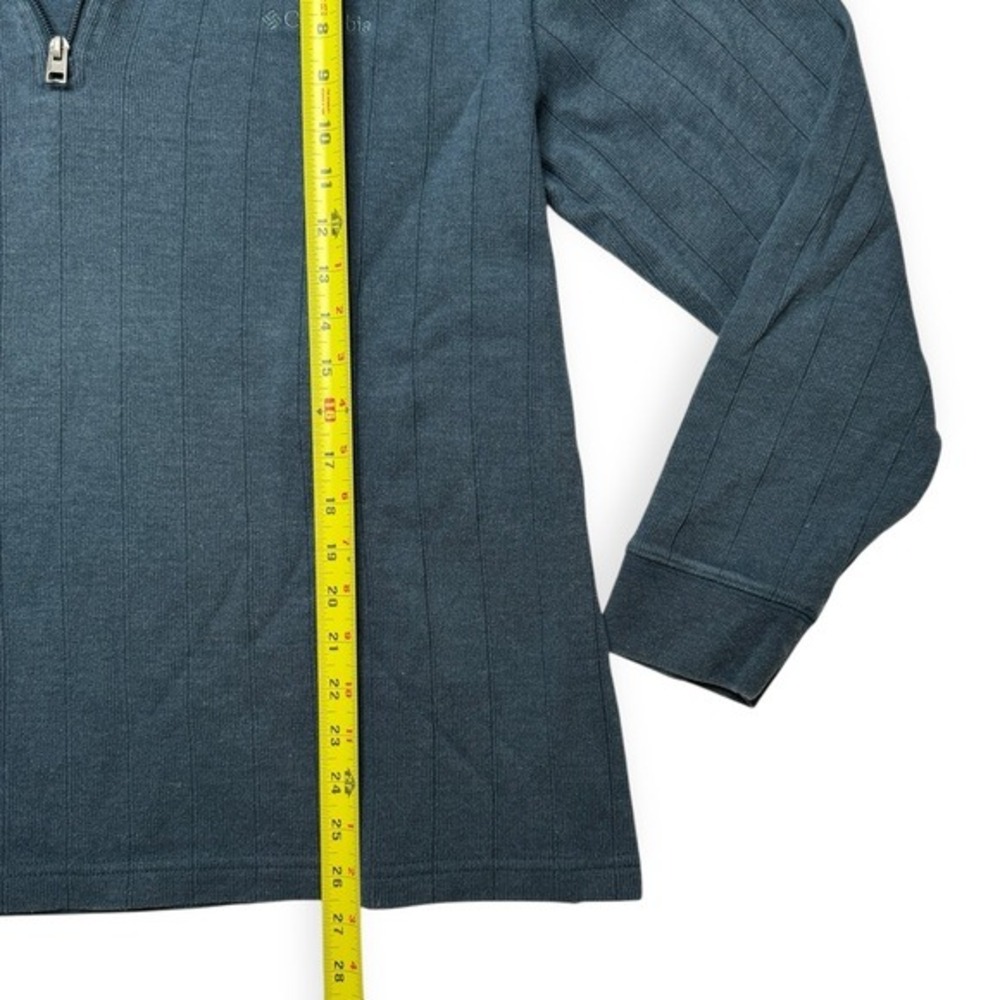 Columbia Mens Quarter Zip Pullover Sweater Long Sleeve Blue - Picture 6 of 7